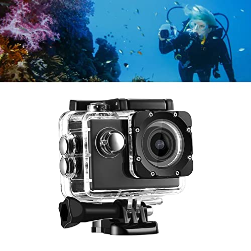 Unterwasserkamera, K1080HD 12 MP wasserdichte Unterwasser-Video-Action-Kamera, Geeignet f¨¹r Outdoor-Fahrradtauchsportarten (Black)