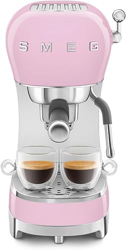Miniatura 2 de Smeg Máquina de café expreso manual con varita de vapor, 15 barras de presión, filtro Porta de acero inoxidable, calentador de tazas pasivo,