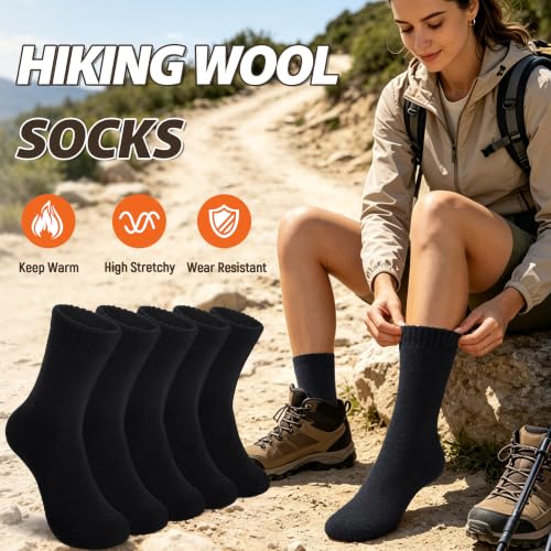 Image of Velice Womens Merino Wool Thermal Thick Hiking Winter Socks