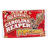 ASS KICKIN’ Carolina Reaper Pepper Microwave Popcorn - Spicy Snacks - Pack of 3 - Ultimate Spicy Gourmet Gift Popcorn - Makes a Great Movie Theater Popcorn or Snack Food - Try if you dare!