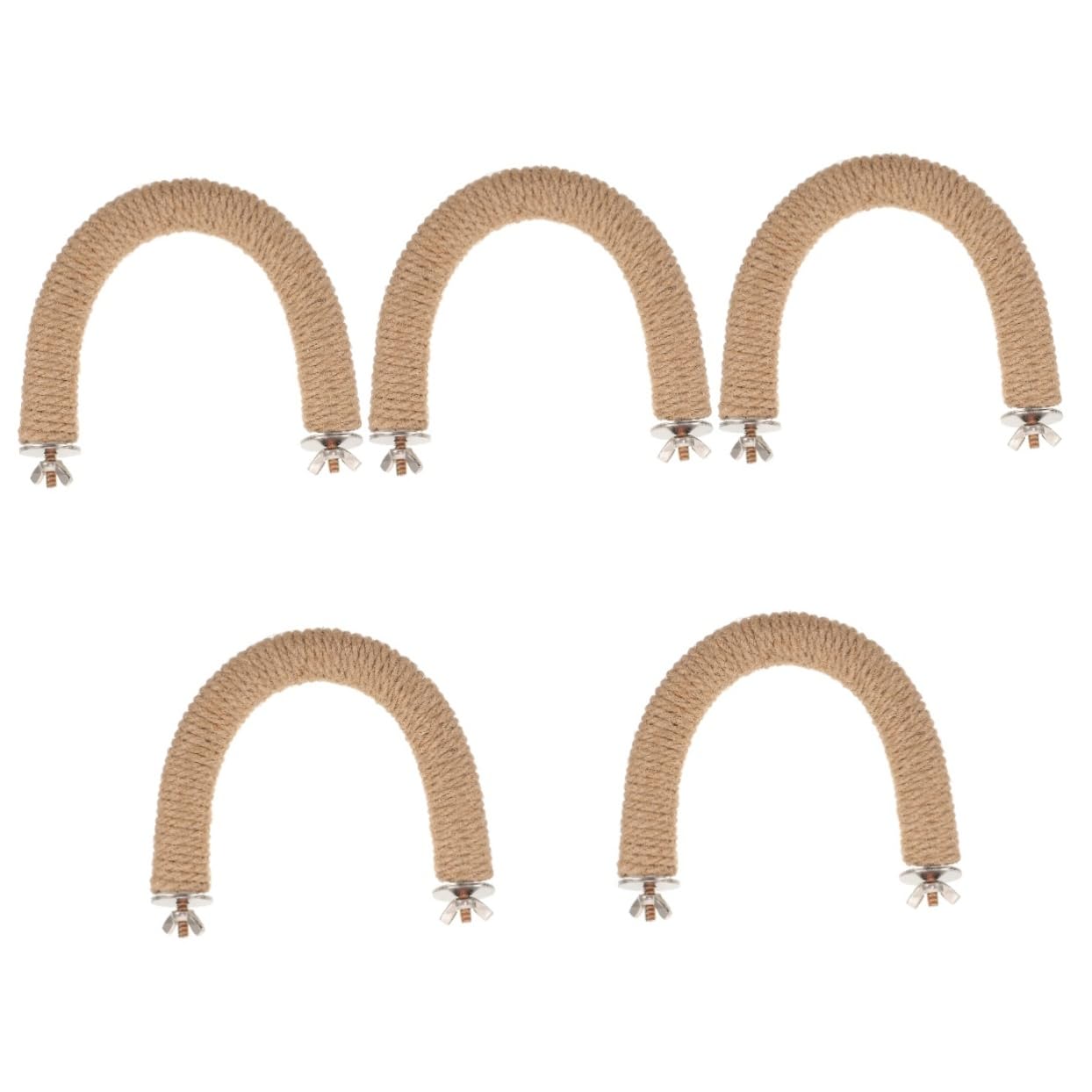 VANZACK 5piezas Perch De Aves U-Type Cuerda De Percha Interactiva para Periquitos y Accesorio para Jaula De Aves Juguete De Masticar y Ejercicio para