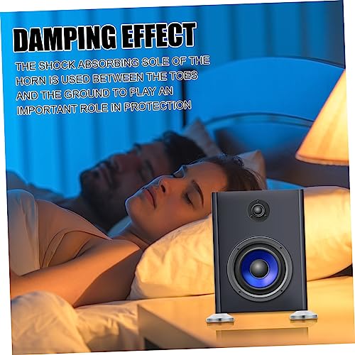 Base de altavoz de acero al carbono Uonlytech, soportes antivibración grises, pack de 4 2