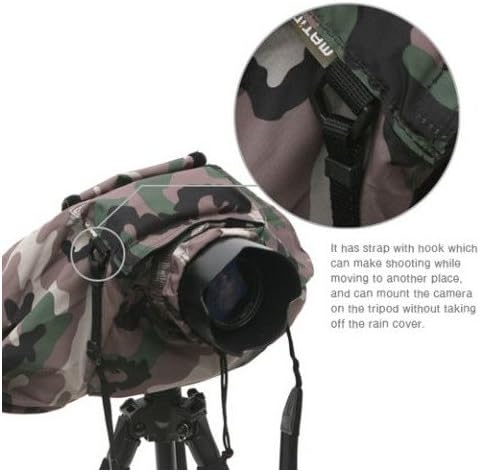 Matin DSLR SLR Camera 300mm Long Lens Deluxe Rain Cover Professional V2 - Camouflage Woodland
