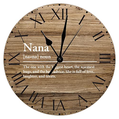 ArogGeld-Nana-Definition-PVC-Clock-Primitive-Quotes-Round-Wall-Clock-Typography-Post-Print-88in-Country-Battery-Operated-Round-Wall-Clock-for-Bedroom-Living-Room-Office-Home-Kitchen ArogGeld Nana Definition PVC Clock Primitive Quotes Round Wall Clock Typography Post Print 88in Country Battery Operated Round Wall Clock for Bedroom Living Room Office Home Kitchen