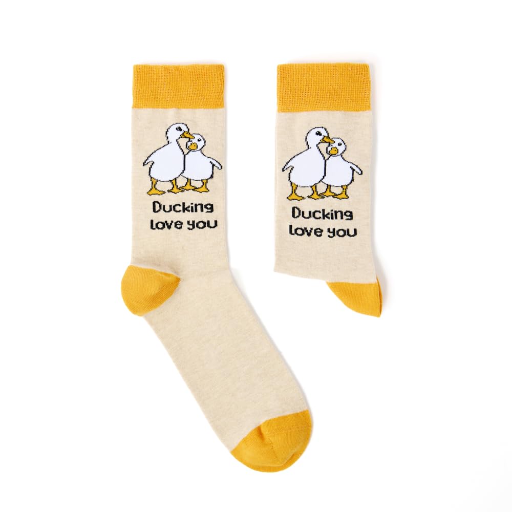 Urban Eccentric Unisex Ducking Love You Socks | Gift | 1 Pair | Cotton Rich Socks | Premium Socks | Novelty | Gifts