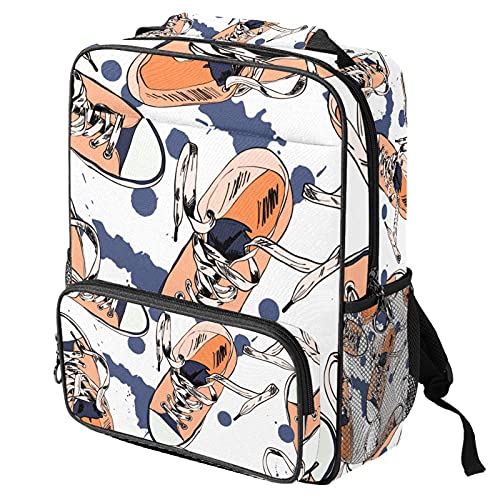 Sac à dos ordinateur portable avec motif chaussures pour travail et loisirs