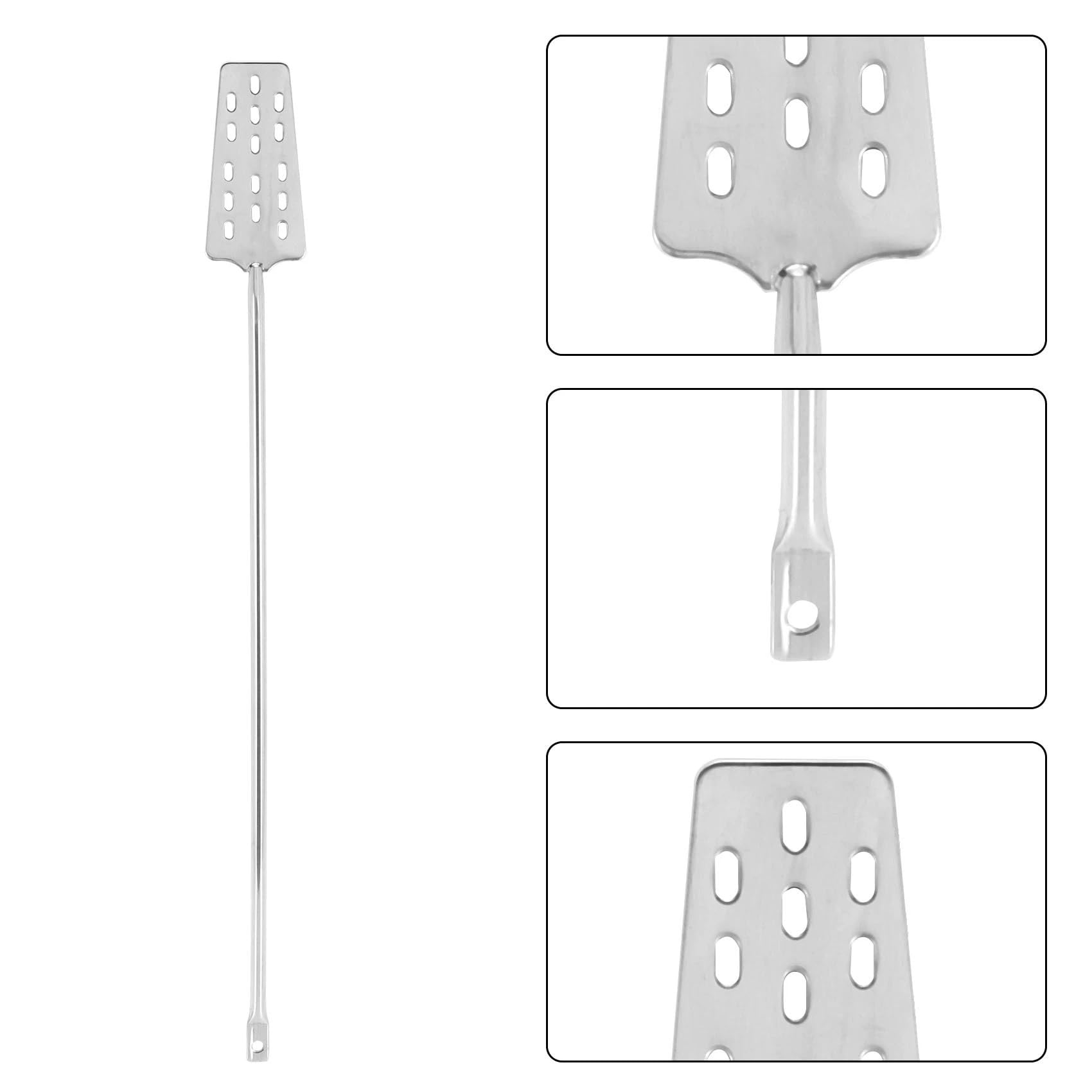 Birra Vino Agitatore Birra Agitatore. Paletta for mescolare in Acciaio Inossidabile con Gancio for Appendere Il Vino for la Preparazione casalinga, Argento, 62 cm
