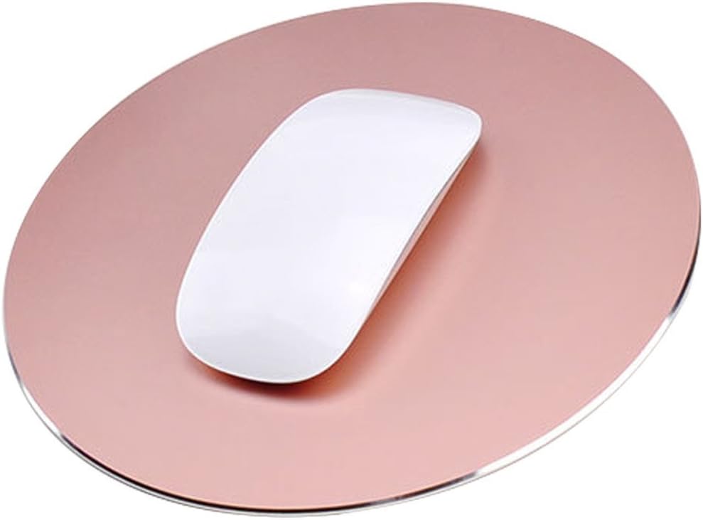 Utoptech Aluminium Gaming Mouse Pad, Alloy and Non-Slip Rubber Surface Mouse Pad for Apple Mackbook and Computer (Rose Gold)