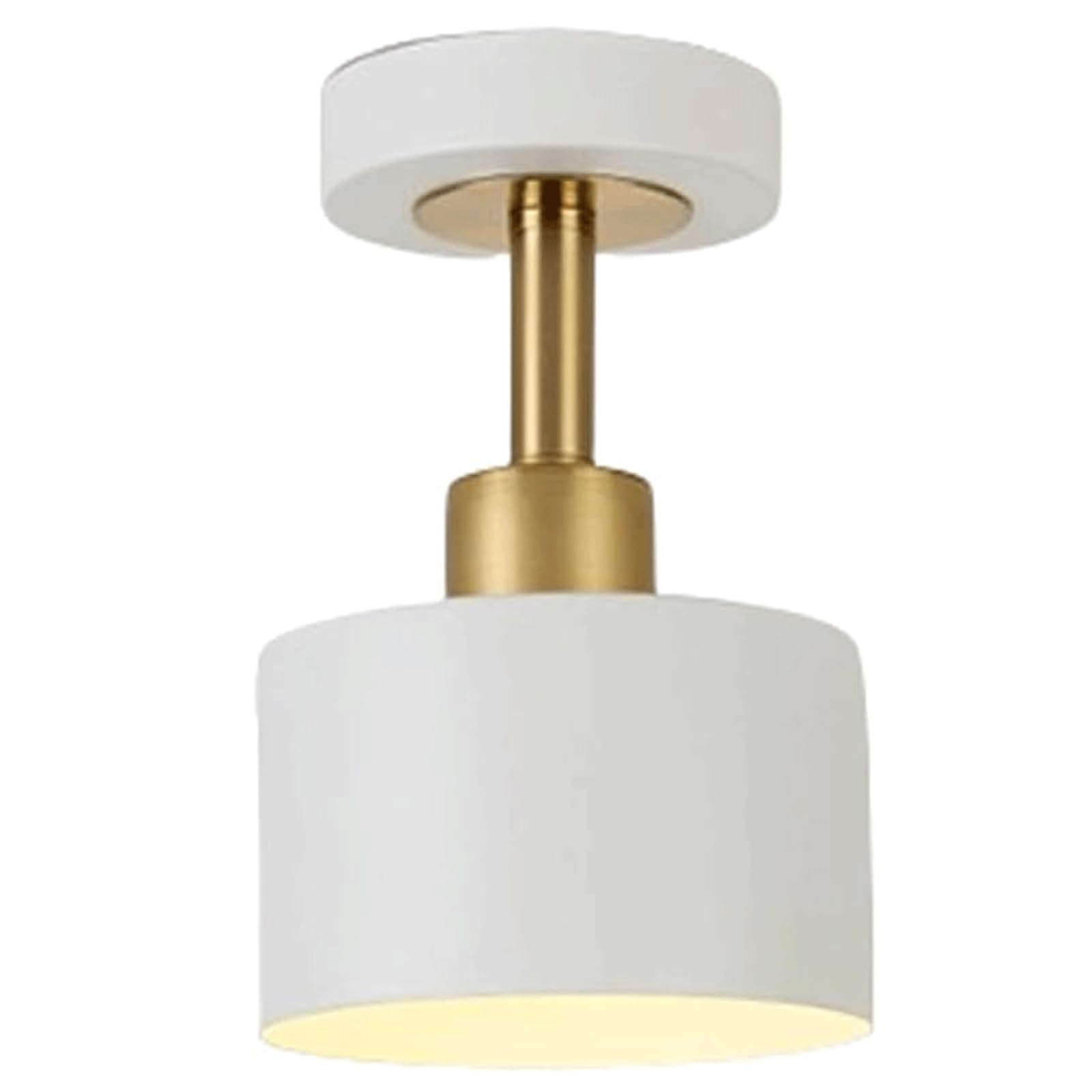PLQWUJD Exquisite Chandelier Kitchen Ceiling Light Fixture Semi Flush Mount Flat Bedroom Lighting Round Chandelier with Metal Shade Close to Ceiling Lamp(Wei�)