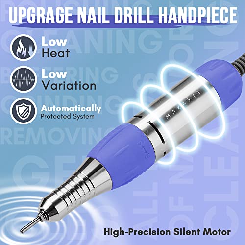 Makartt Nail Drill Electric Nail File Jd700 Nail Drills For Acrylic Nails Professional 30000Rpm Manicure Tools Nail Stuff Acrylic Nail Drill For Nail Dip Kit Acrylic Powder Poly Nail Gel B-01 #TOP5