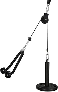 RiToEasysports Fitness Pulley Cable, 1.4m DIY Replacement Cable Machine Accessories Cable Pulley Attachments Gym Thick Heavy Duty Steel Wire Rope for Triceps Biceps Gym Fitness