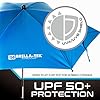 Franklin Sports All Position Umbrella with Universal Clamp SidelineBrella-TekSun Protection UPF 50+