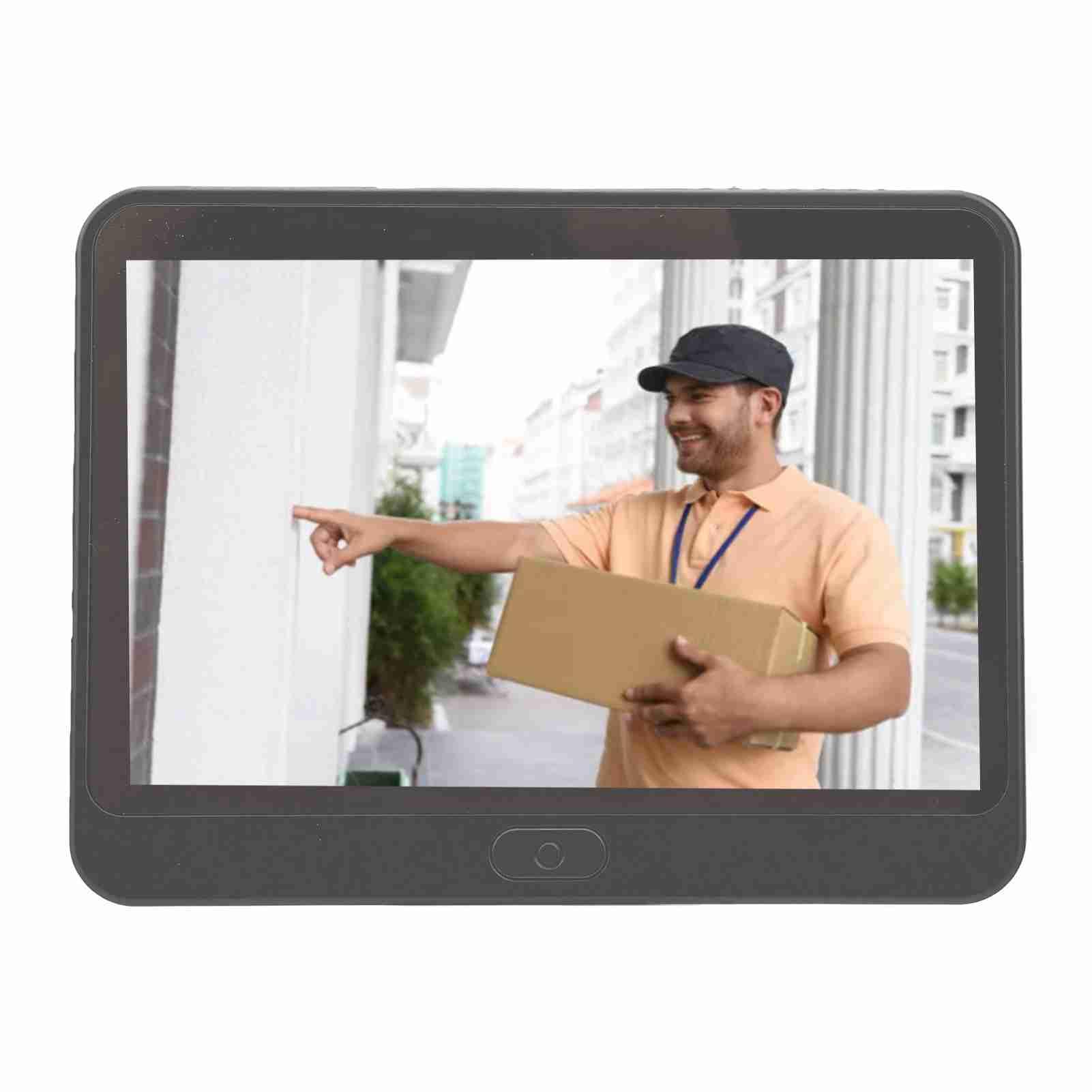 Eujgoov Videocitofono WiFi con Telecamera, Campanello Video Smart 1080P Display IPS da 4,3 Pollici Angolo di Visione 155 Gradi con Rilevamento PIR Filtro Umano for Sicurezza Domestica 24