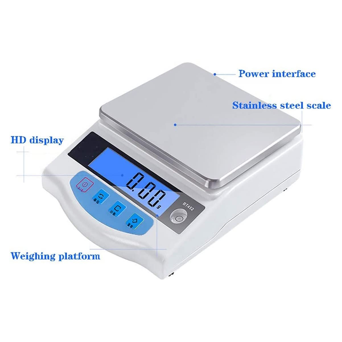 Bascula De Precision Báscula Digital De Cocina De Alta Precisión  USB Y Pilas, Con Funda Bascula Comida