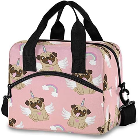 Bolsa térmica Oarencol Unicorn Pug Wings Rainbow Cover