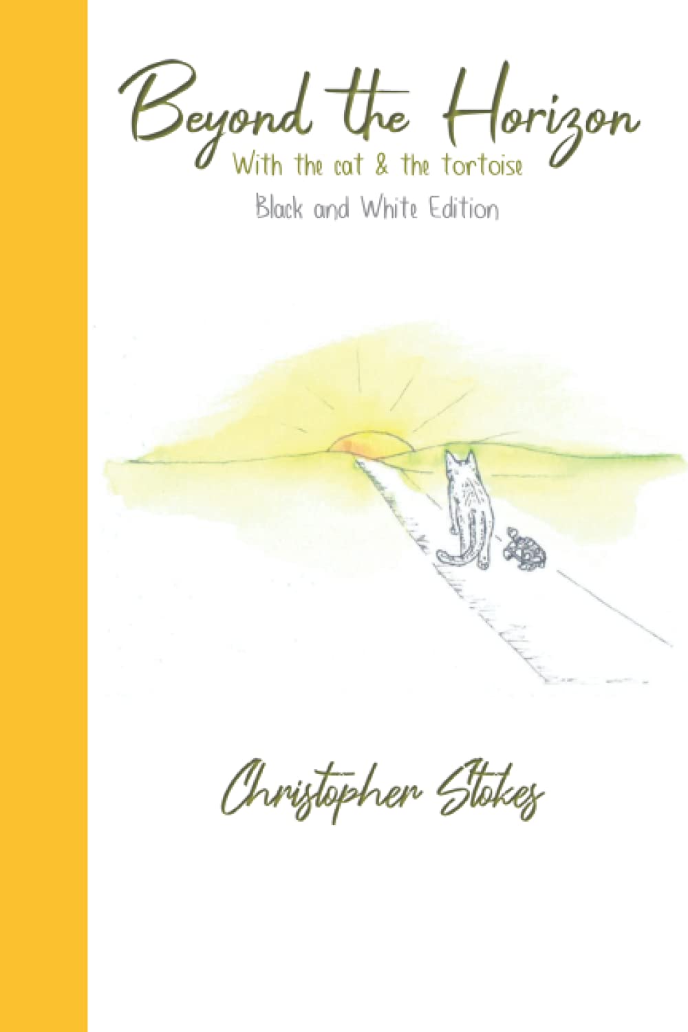 Beyond the Horizon with the cat & the tortoise: Black and White Edition: An illustrated journey of friendship & discovery