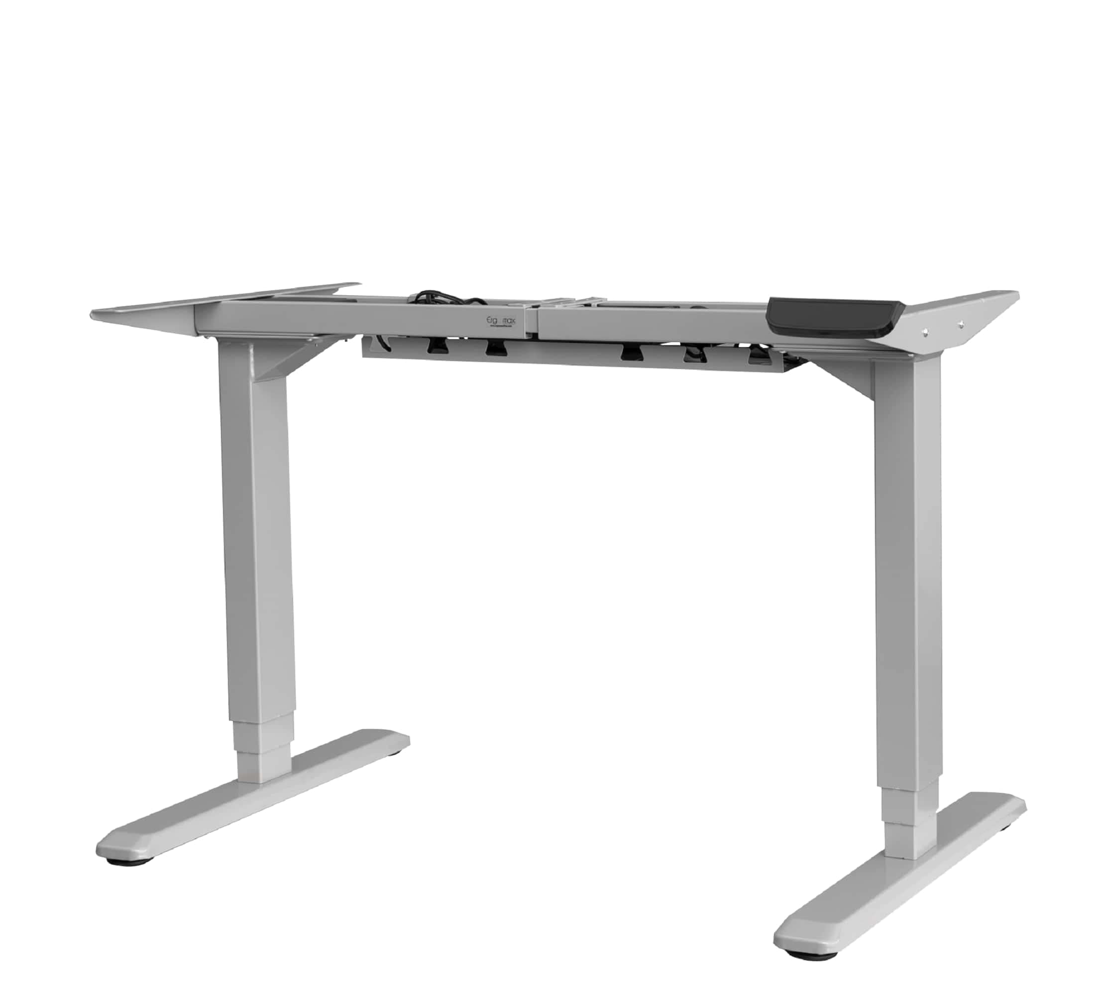 Ergomax24.5-50" Max Height Gray Dual Motor Electric Height Adjustable Standing Desk Frame (Tabletop Not Included), Ergonomic Sit Stand Workstation for Home and Office