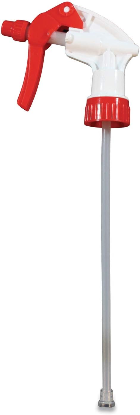 Impact General Purpose Trigger Sprayer, 9.88-inch Tube, Fits 32 oz Bottles, Red/White, 24/Carton (59062491)