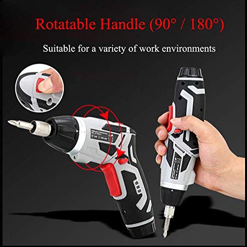 Samnuerly Elektroschrauber wiederaufladbar, Akku-Bohrschrauber 4 V, 46-teiliges Elektroschrauber-Set mit Tragetasche, 220 V – Bild 7