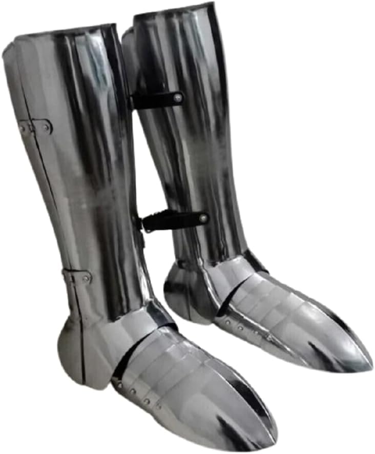 Armadura vikinga medieval de acero para zapatos Sabatons de caballero Larp Warrior