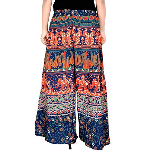 Image of Rajvila Women's Cotton Regular Fit Printed Palazzo for Women (P38NT 0007)