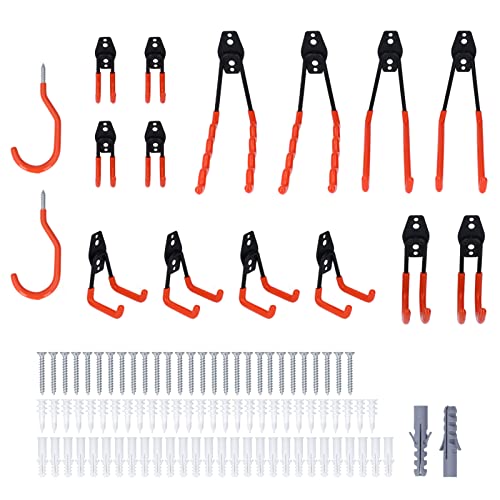 Ganchos de armazenamento de garagem, 16 peças/conjunto conjunto de ganchos de garagem ferro PVC ganc