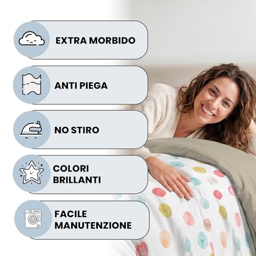 Housse de couette 1 place en microfibre Balloon pour lit enfant et ado