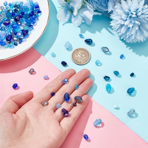 NBEADS About 178 Pcs Teardrop Crystal Glass Beads - Image 3