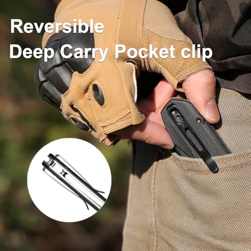 Image of REMETTE RT-CAMEL Folding Pocket Knife, 3.1 inch D2 Steel Blade, G10 Handle