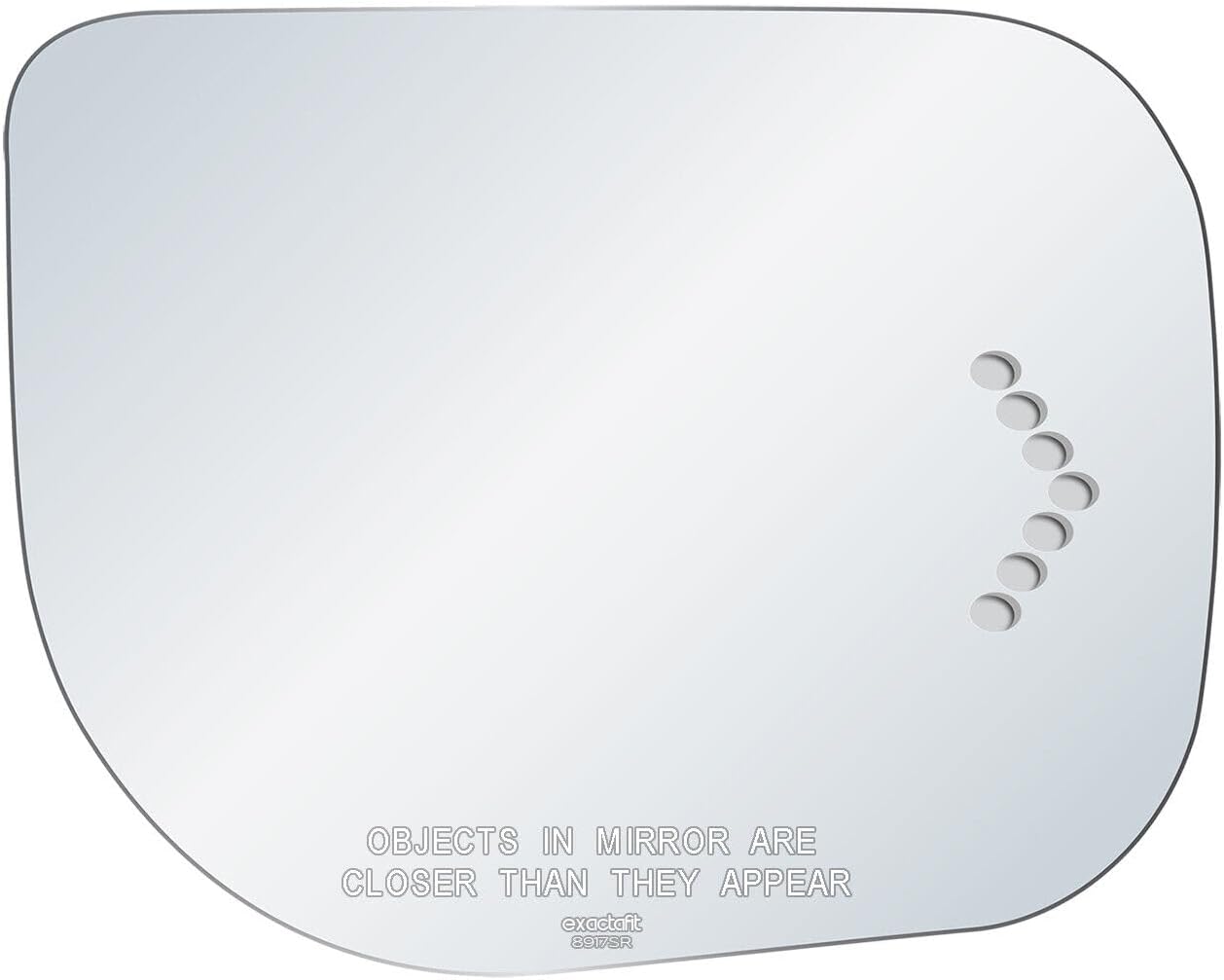 exactafit 8917SR Passenger Side Mirror Glass Replacement Repair With Turn Signal Arrow Compatible With 2007-2009 Nissan Armada, 2004-2008 Infiniti QX56