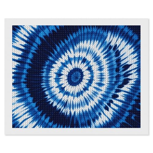 Kit de peinture diamant débutant toile bleue strass résine complet
