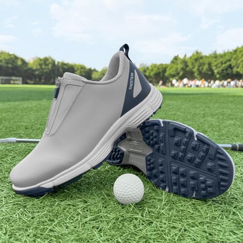 Tênis de golfe à prova d'água masculino profissional tamanho grande masculino para caminhada ao ar