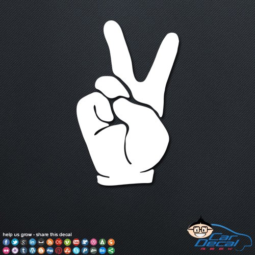 Amazon.com - Peace Fingers Vinyl Decal Sticker for Car Truck