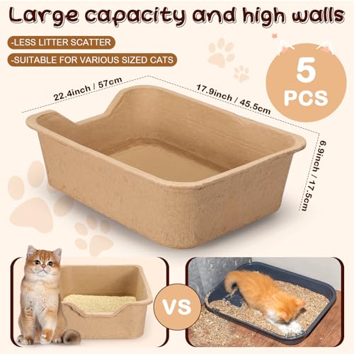 Caja de arena desechable grande para gatos Harloon 10 pzas miniatura 2