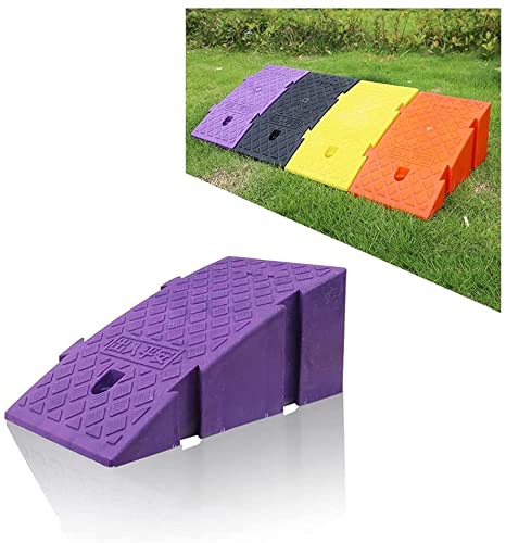 車椅子用スロープ、ドライブウェイカーブランプ高16 / 20cmヘビーデューティカーブランプ、ガレージ、歩道、トラック、スクーター、バイク、オートバイ、車椅子モビリティ用(B,45*25*20cm)