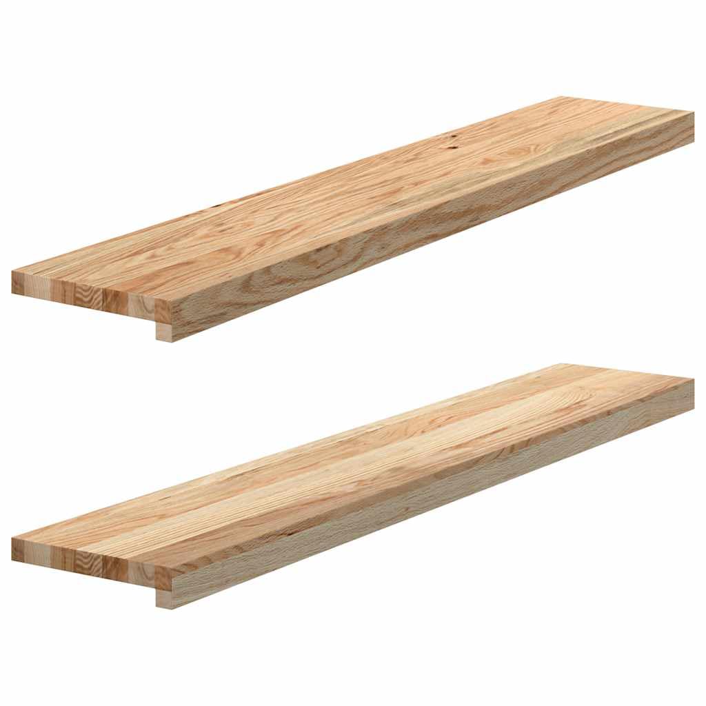 vidaxl Solid Wood Oak Window Sills - untreated 110x20x2 cm ledges - Customization & Durability