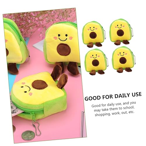 Shaped Coin Pouch Set 4pcs Girls Coin Purse Plush Purse Small Wallet for Travel Shopping and Everyday Occasions4