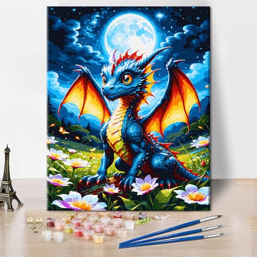 Rebotipy Paint by Number Kits DIY Dragon Paint by Numbers ...