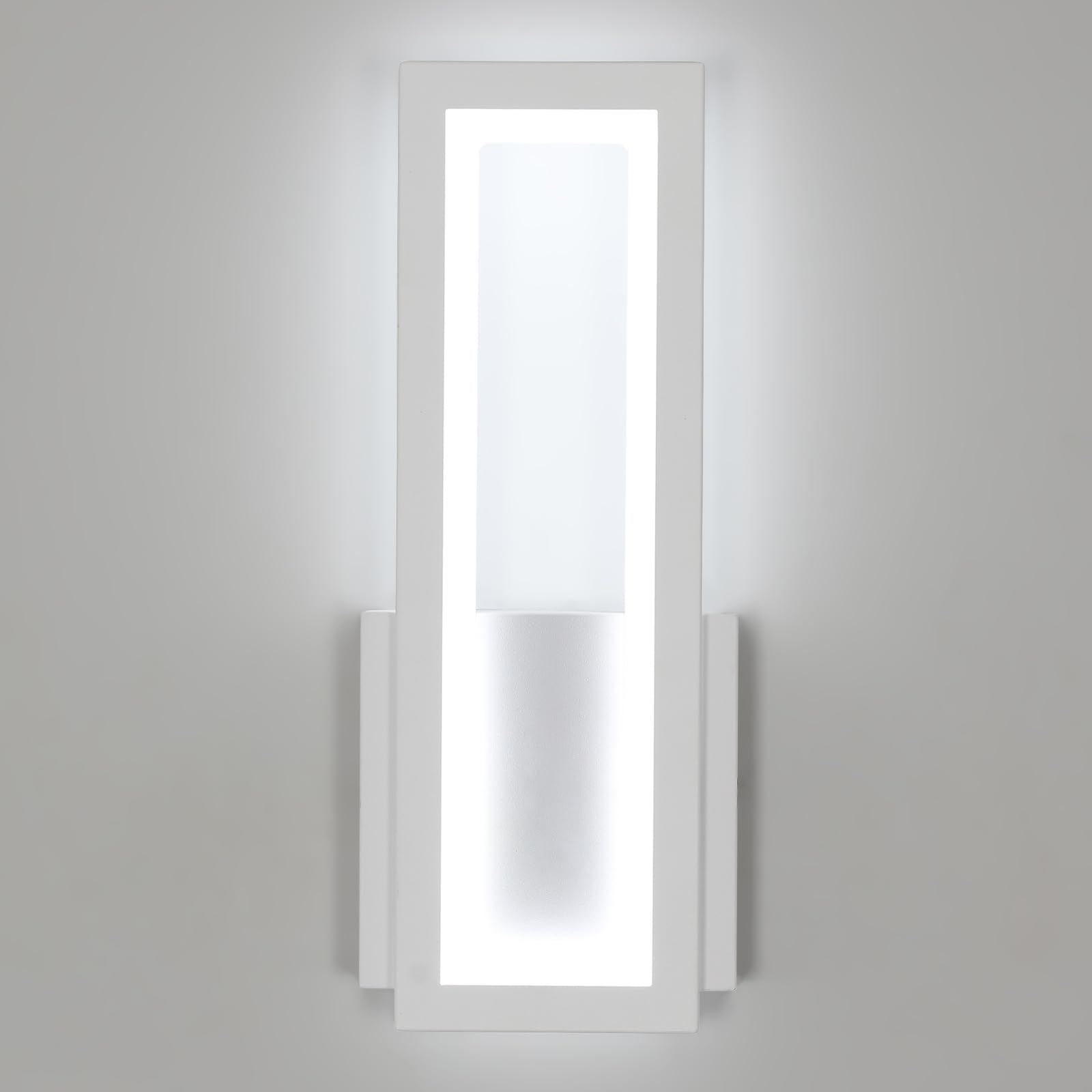 Osairous Lámpara de Pared LED Interior, Apliques de Pared 16W 1800LM, Luz de Pared Blanco Moderna en Acrílico, Iluminación de Pared Dormitorio Blanco Frio 6500K para Sala de Estar Pasillo 32CM