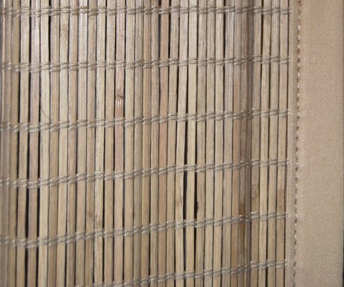 Bamboo Ring Top Curtain Window Panel, 40 by 63-Inch L x H, Driftwood - Thumbnail 3