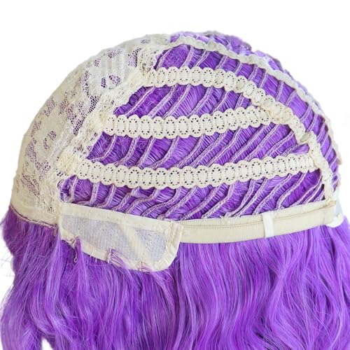 Image of GNIMEGIL Long Purple Wavy Wigs for Women 26 Inch Free Part Curly Wig Natural Looking Synthetic Heat Resistant Fiber for Daily Party