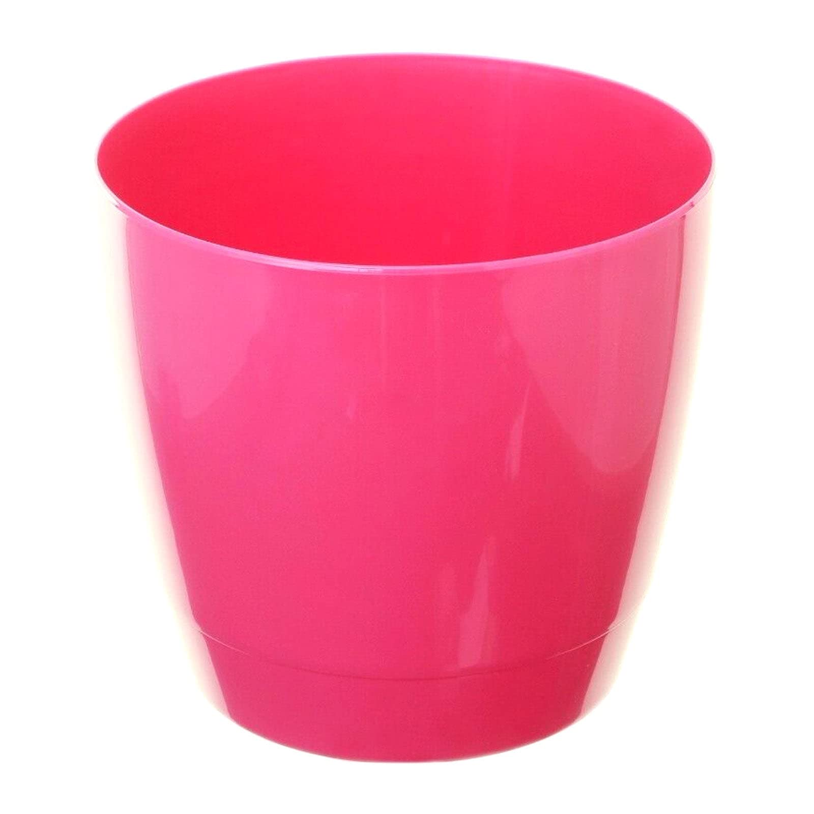 AMOS 18cm Round Indoor Outdoor Flower Plant Pot Fuchsia
