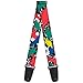 Buckle-Down Guitar Strap Dinosaurs Paint Splatter Black White Multi Color 2 Inches Wide (GS-W30416)