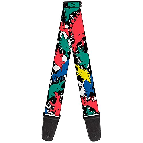 Buckle-down Sangle de guitare – Dinosaures/projections de peinture Noir/blanc/Multi Couleur – 5,1 cm de large – 29–137,2 cm de long - Les Beatles, Paul McCartney, John Lennon, RIngo Starr, George Harrison Buckle-down Sangle de guitare – Dinosaures/projections de peinture Noir/blanc/Multi Couleur – 5,1 cm de large – 29–137,2 cm de long