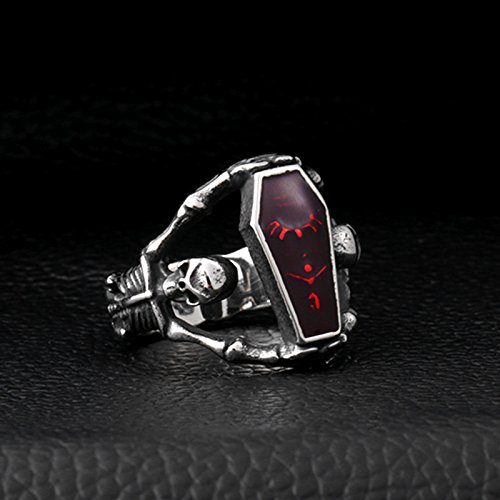 Image of Genuine Stainless Steel Ring Jewelry for Men Fashion Punk Biker Skull Rings