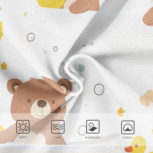 Wusikd Cute Brown Bears Girls' Underwear Cotton Ducks Girls Briefs Soft Toddler Underwear 2T3