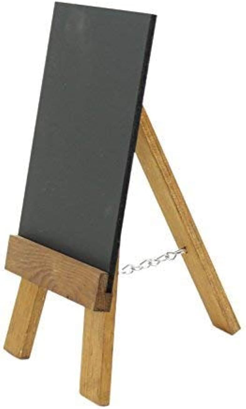 Chalkboards UK Table Top Easel and Chalkboard/Blackboard, Wood, Dark