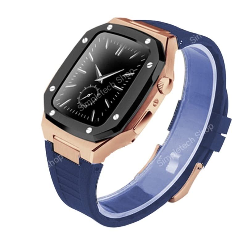 Bracelet de montre en acier inoxydable Apple Watch 45mm 44mm 41mm mod kit