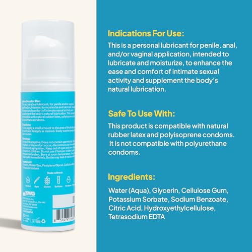 Image of Hello Cake Toy Lube, Water-Based Personal Lubricant, 8 fl oz | Adult Toy Friendly, Thick Non-Drip Jelly Water-Based Personal Lube for Men, Women, and Couples with Premium Airless Pump