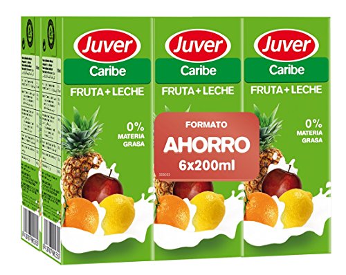 Juver Fruta + Leche Caribe - Pack de 6 x 20 cl - Total: 120 cl